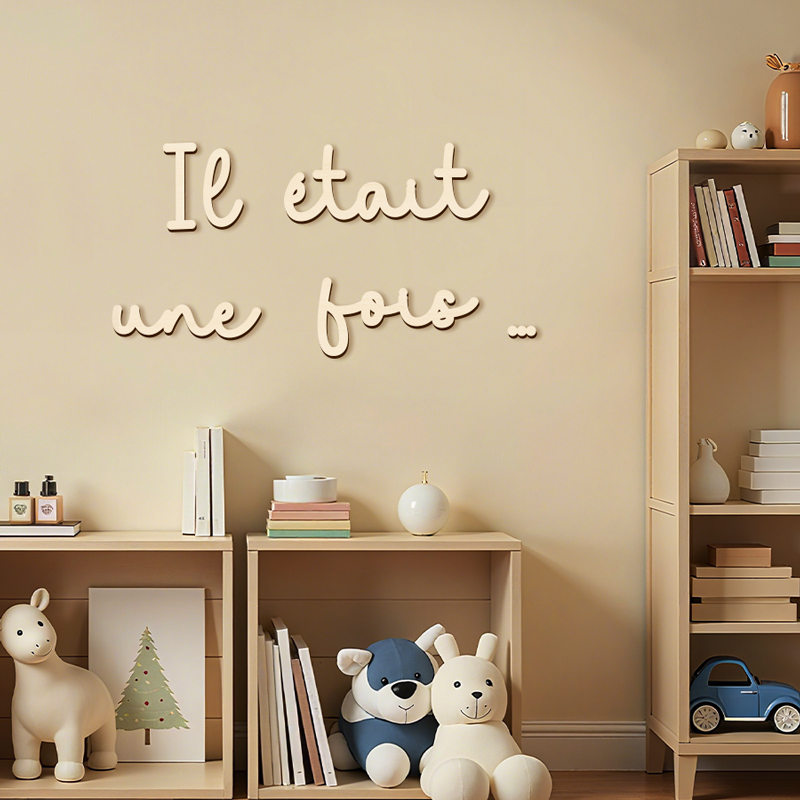 Nook Tablet Accessories - Autocollant mural en bois, signe il