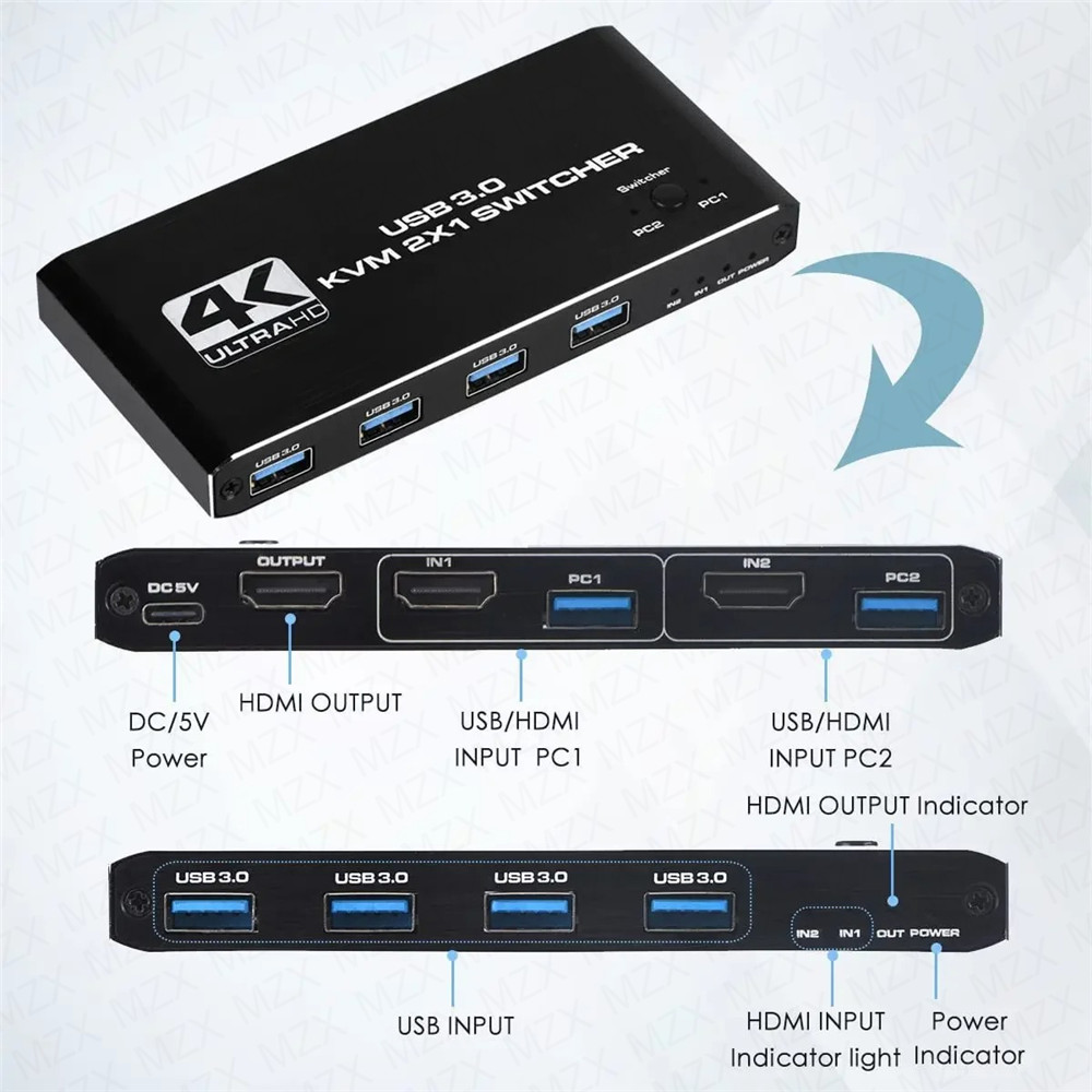 Commutateur KVM 4K 60Hz, Hub U - Tablet Accessories avis et prix